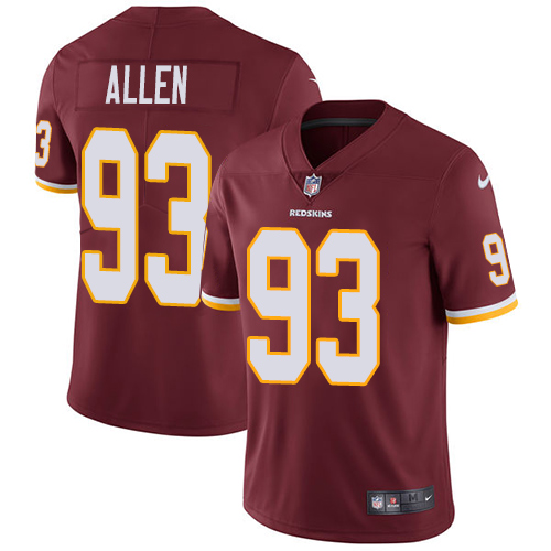 Nike Redskins #93 Jonathan Allen Burgundy Red Team Color Youth Stitched NFL Vapor Untouchable Limited Jersey - Click Image to Close